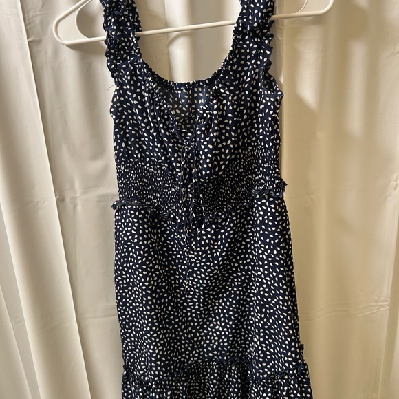 American Eagle Outfitters Navy and White Midi Dress - Picture 1 of 1